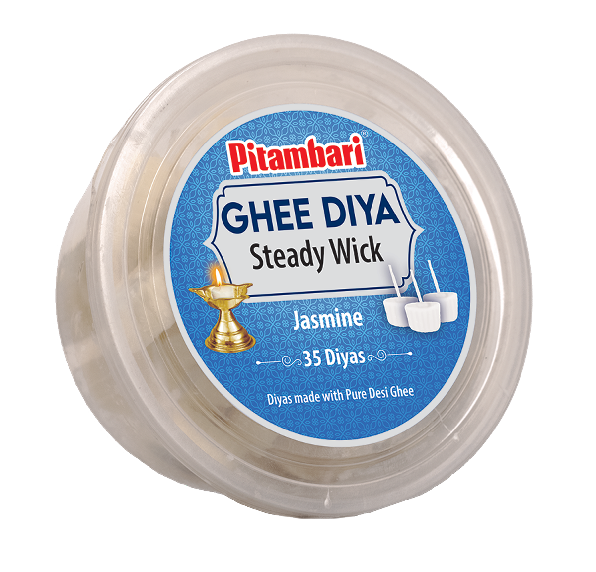 Pitambari Devbhakti Ghee Diya- 115Gms - Mogra 35 Wicks